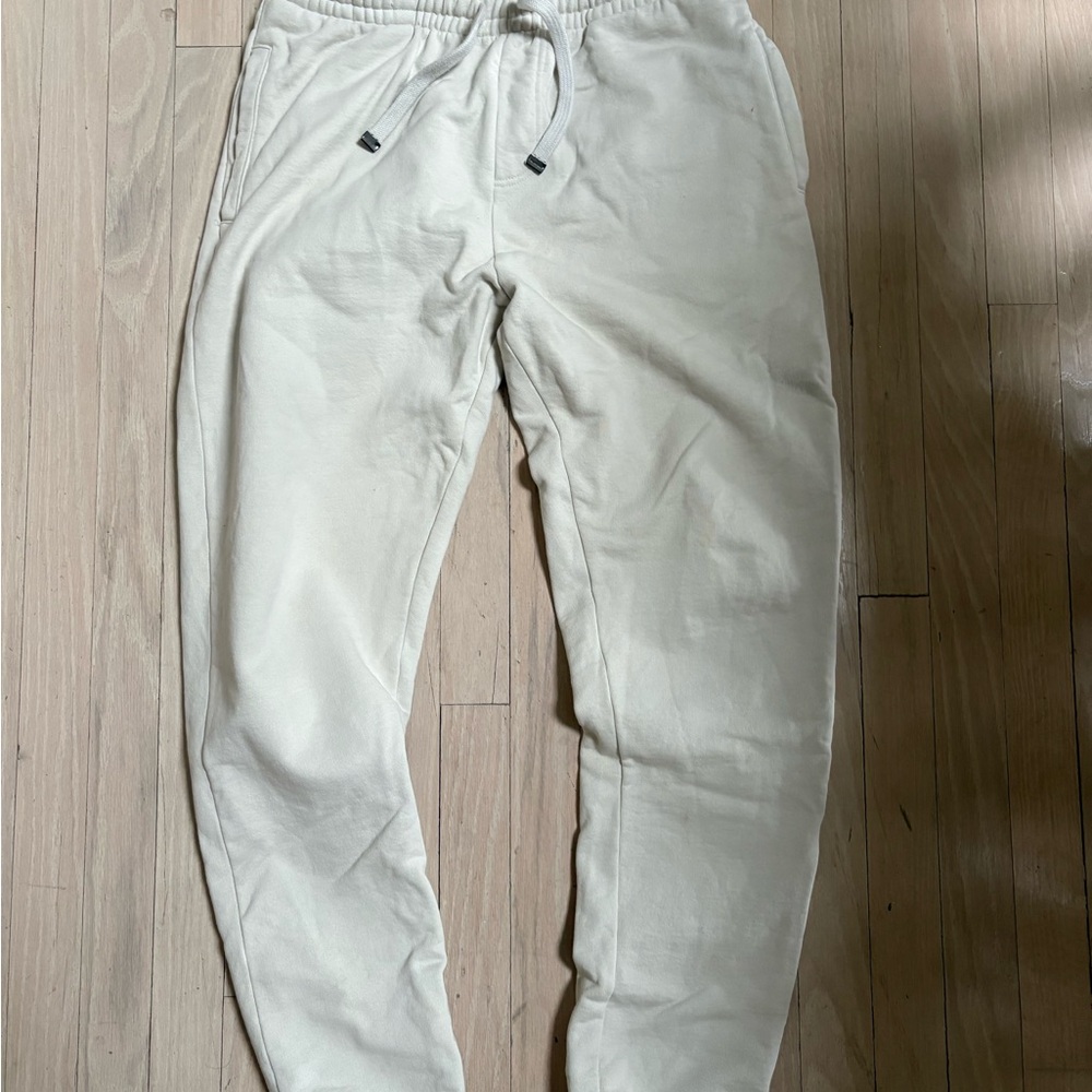Men's Cream Jogger Pants